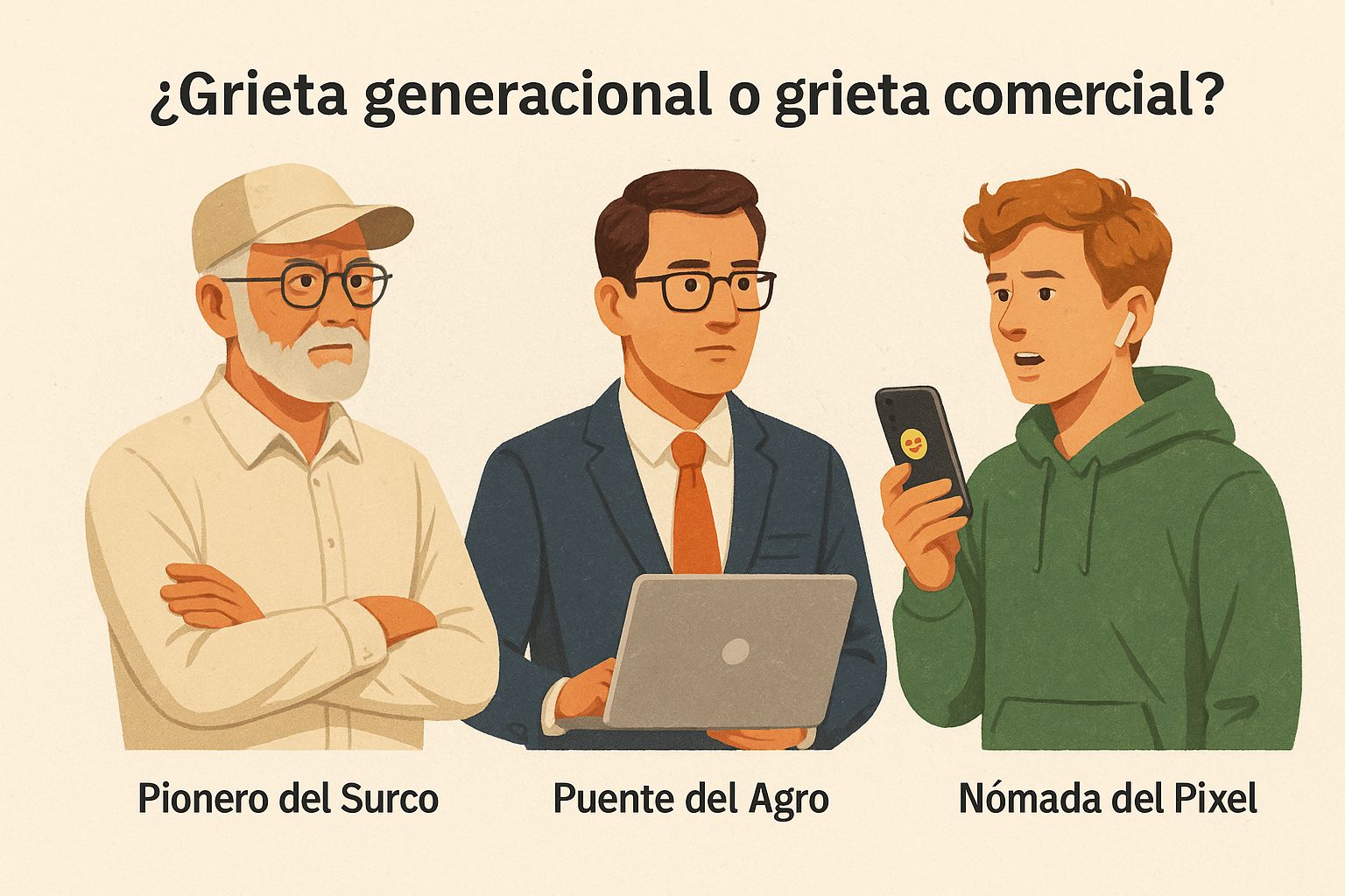 ventas agrícolas Grieta generacional o grieta comercial